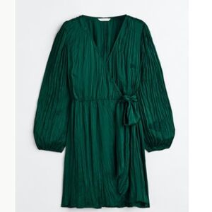 Elegant Green Wrap Dress by H&M
